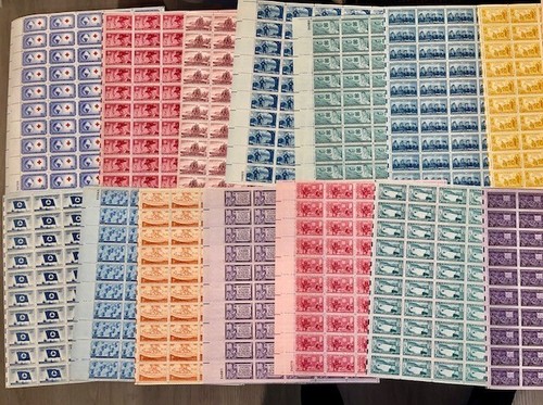 Ten mixed mint sheets - ~, u.s.
