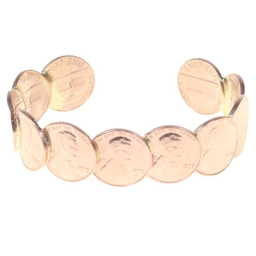 Copper penny bracelet - copper,